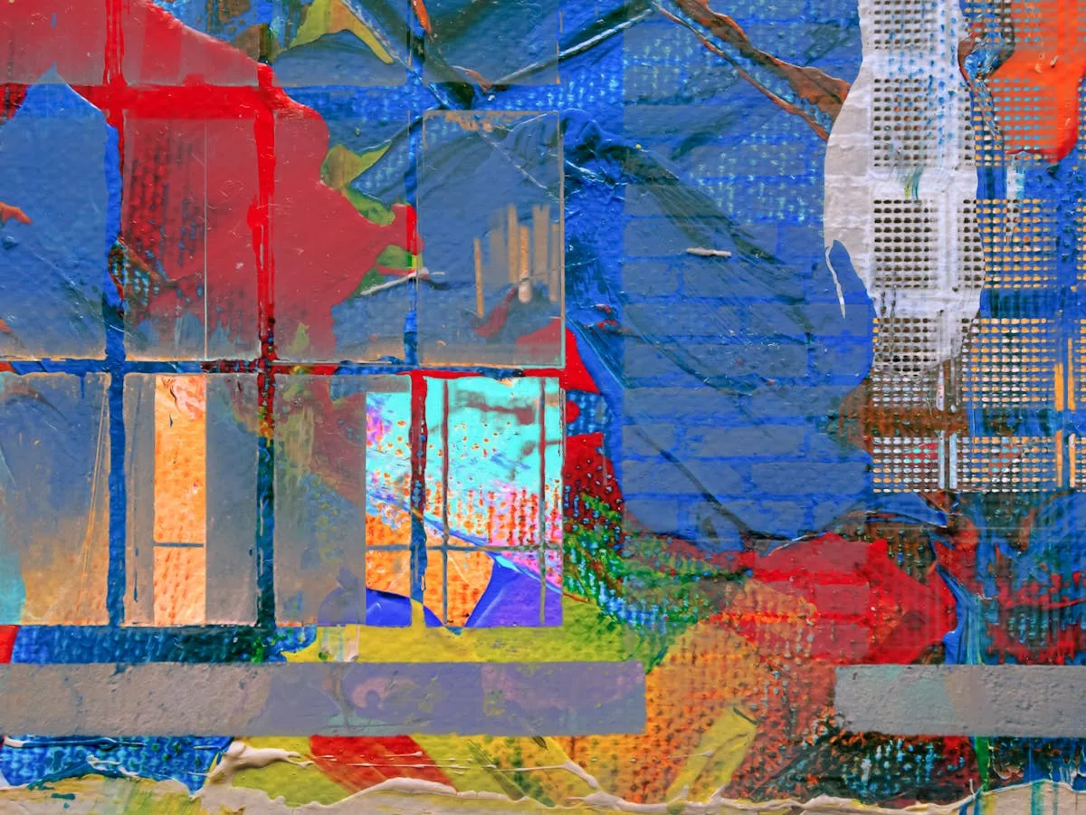 Bright colorful magazine collage layered together for a maximalist 2026 vision board