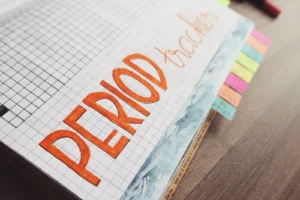 Bullet journal habit tracker drawn on grid paper