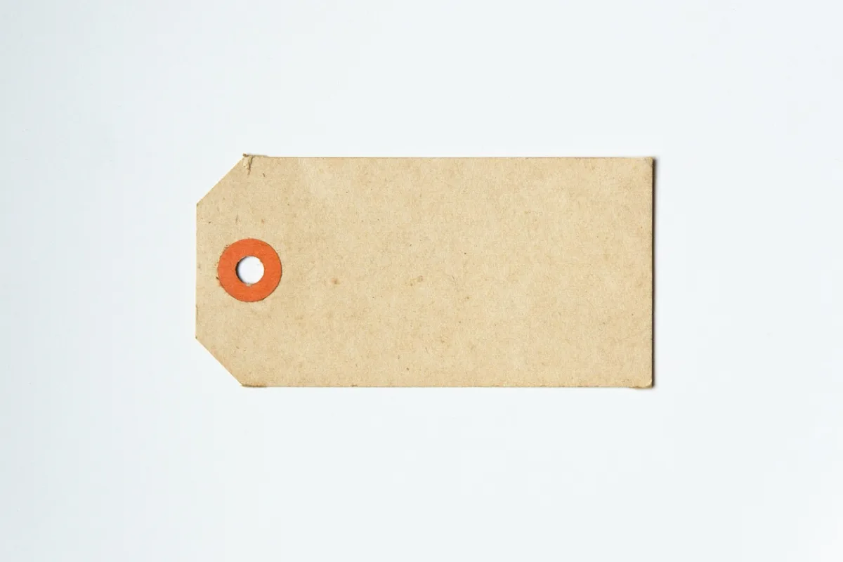 Printable brown paper gift tag for junk journaling