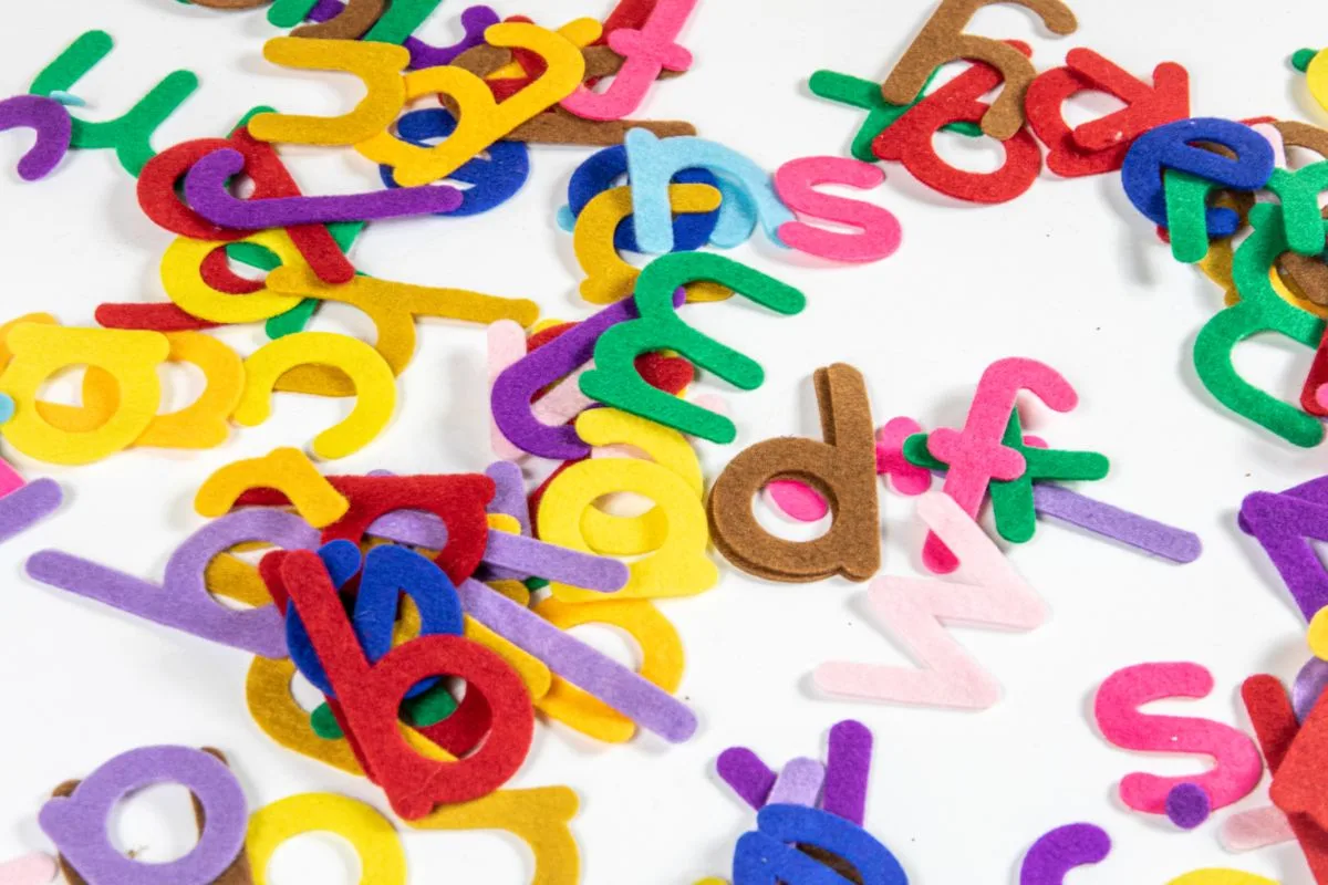 Colorful alphabet letters for scrapbook titles and lettering