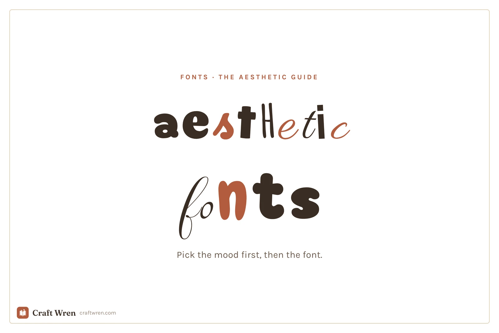 Aesthetic fonts, a free Google Font for every aesthetic vibe