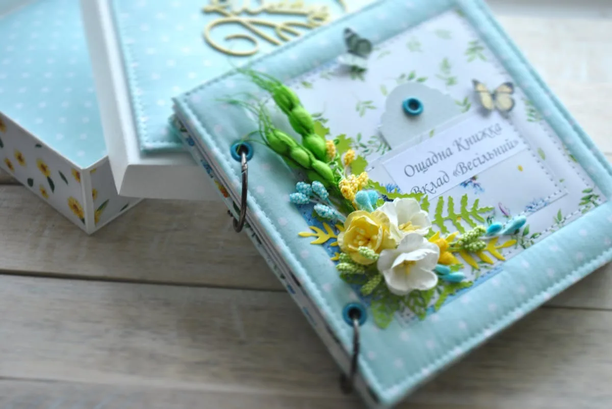 A blank scrapbook album ready to start