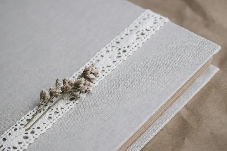 A decorated scrapbook front cover