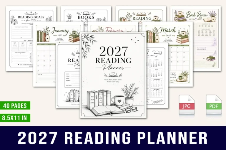 2027 Reading Planner preview