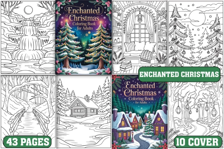 43 Enchanted Christmas Coloring Pages preview