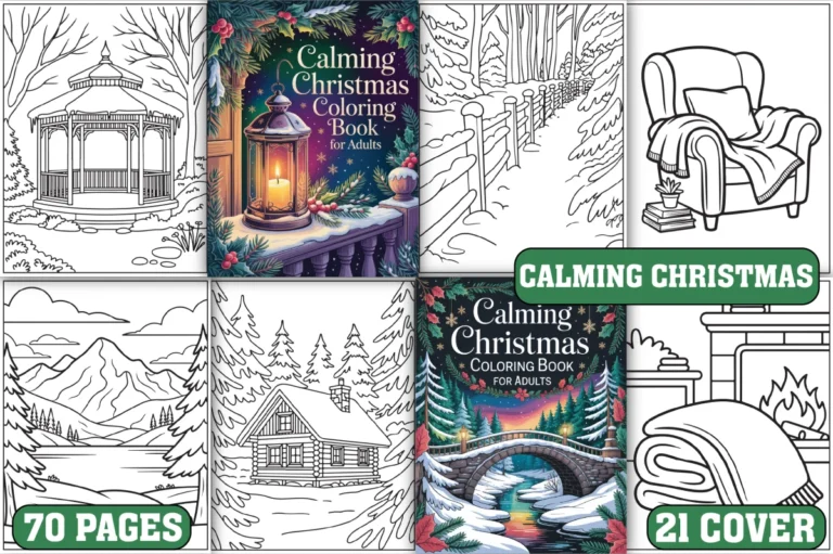 70 Calming Christmas Coloring Pages preview