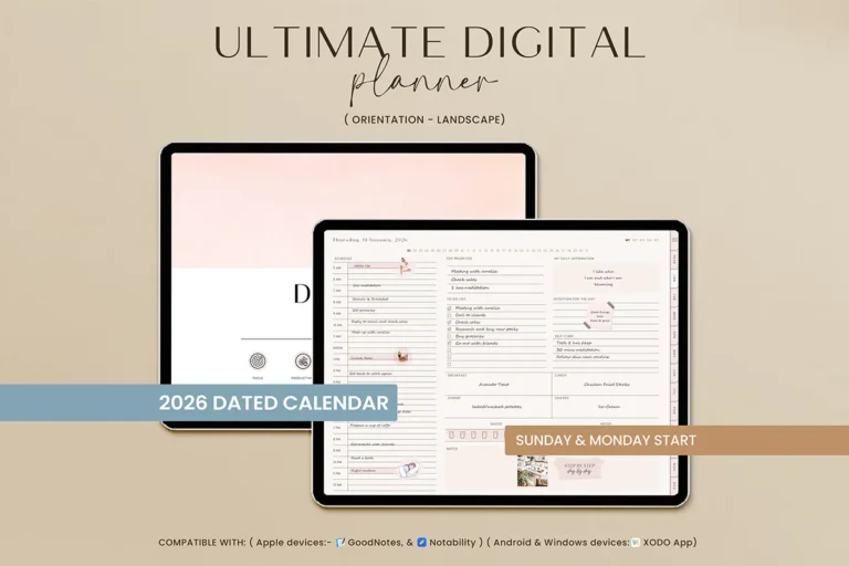 All-in-One Digital Planner, GoodNotes preview