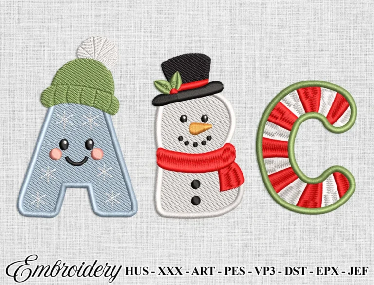 Christmas Alphabet Embroidery Design preview