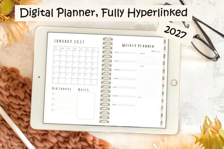 Digital Planner 2027 Fully Hyperlinked. preview