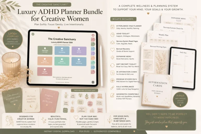 Luxury ADHD Wellness E-Planner preview