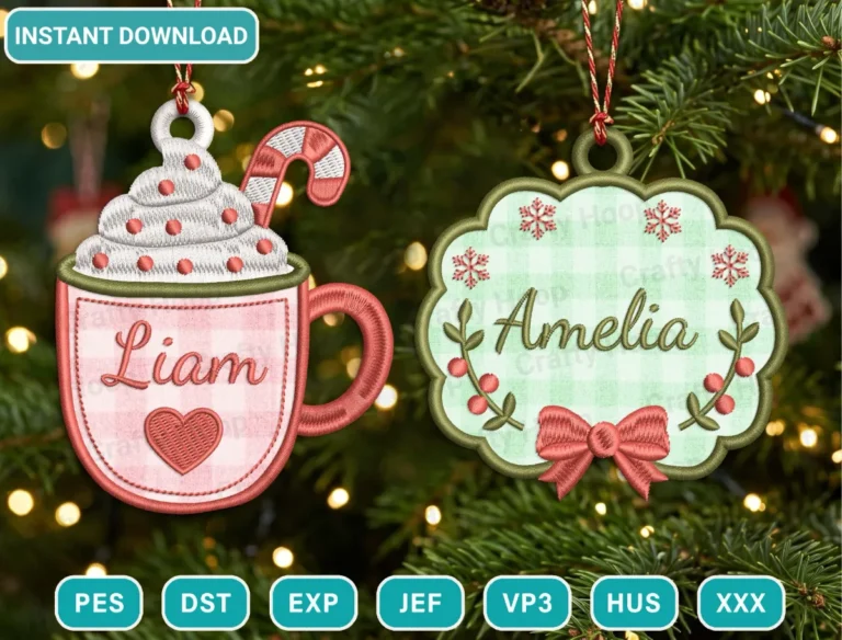 Personalized Christmas Embroidery Design preview