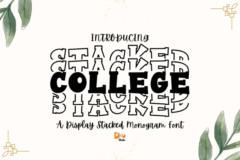 Stacked College Monogram preview