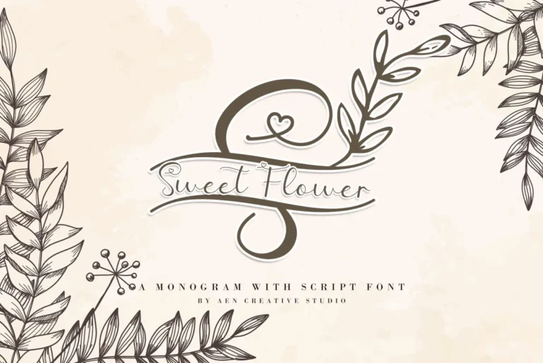 Sweet Flower Monogram preview