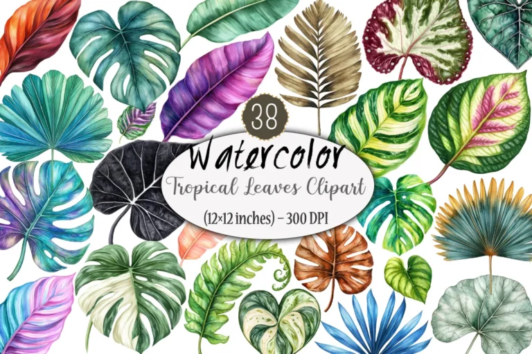 Watercolor Pink Christmas Clipart preview